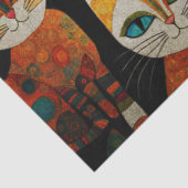 Whimsical Katten Decoupage Weefselpapier Tissuepapier (Detail)