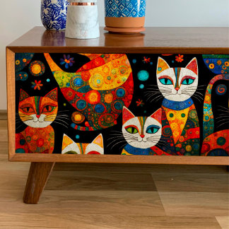 Whimsical Katten Decoupage Weefselpapier Tissuepapier