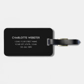 Whimsical Katten in Kommen Aangepaste Naam Bagagelabel (Achterkant horizontaal)