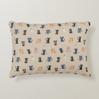 Whimsical Katten & Messen Accent Kussen