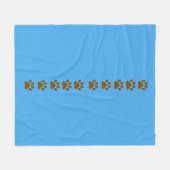 Whimsical kattengeliefhebber blauw fleece deken (Voorkant (Horizontaal))