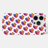 Whimsical Kawaii Cat Breien Scene met Oversized Case-Mate iPhone Case (Achterkant (horizontaal))