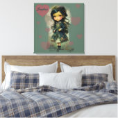 Whimsical Kawaii Fairy Tale Girl Canvas Afdruk (Insitu (Slaapkamer))