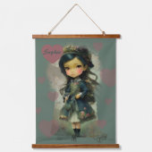 Whimsical Kawaii Fairy Tale Girl Hangend Wandkleed (Voorkant)