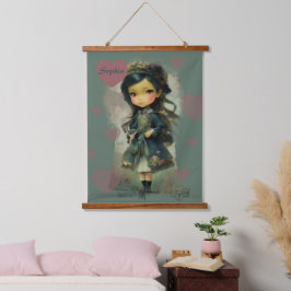 Whimsical Kawaii Fairy Tale Girl Hangend Wandkleed