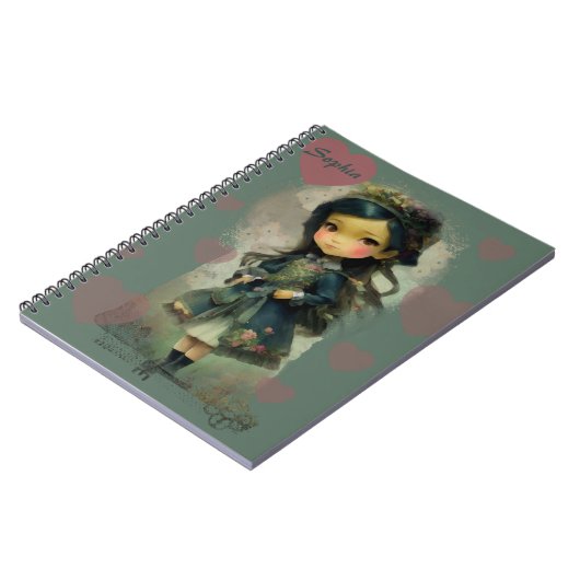 Whimsical Kawaii Fairy Tale Girl Notitieboek (Linkerzijde)