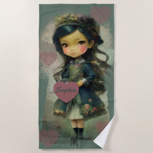 Whimsical Kawaii Fairy Tale Girl Strandlaken