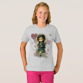 Whimsical Kawaii Fairy Tale Girl T-shirt (Voorkant volledig)