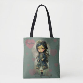 Whimsical Kawaii Fairy Tale Girl Tote Bag