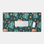 Whimsical Kawaii Kikkertafelmat Bureaumat (Keyboard & Muis)