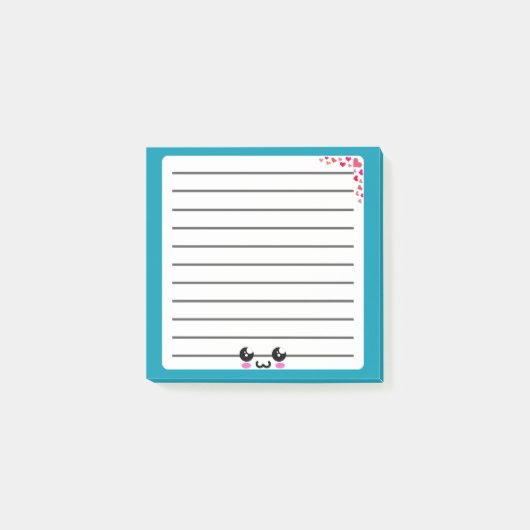 Whimsical Kawaii Post-IT Notitieblok Post-it® Notes (Voorkant)
