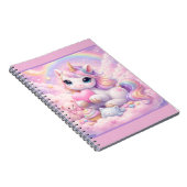 Whimsical Kawaii Unicorn & Friends Pastel Cloud Notitieboek (Rechterzijde)