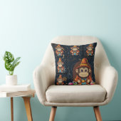 Whimsical Kawaii Wizard Monkey Print Kussen (Stoel)