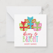 Whimsical Kerst cadeau bijlage Notitiekaartje (Voorkant)