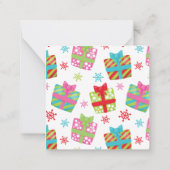 Whimsical Kerst cadeau bijlage Notitiekaartje (Achterkant)