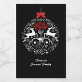 Whimsical Kerst Decoratieve Bauble Label Set Voedselcontainer Etiket (Enkel label)