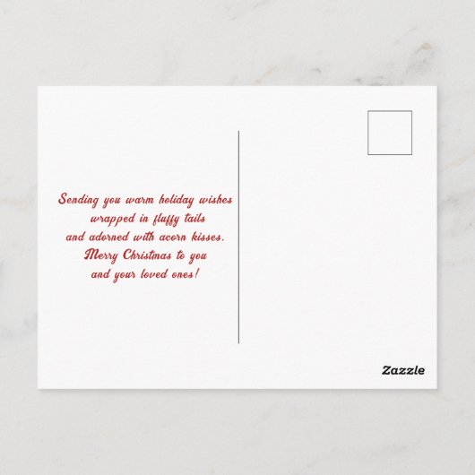 Whimsical Kerst Eekhoorns Verrukking Briefkaart (Achterkant)