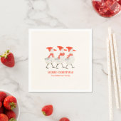 Whimsical Kerst Eenden Custom Kerstfeest Servet (Insitu)