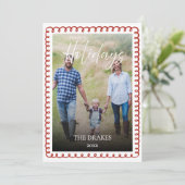Whimsical Kerst Foto Feestdagenkaart (Staand voorkant)