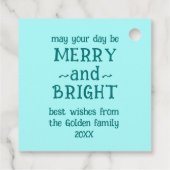 Whimsical Kerst Grid Lieflijk Helder Kerstcadeau Bedankjes Labels (Achterkant)