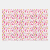 Whimsical kerst met kleurrijke bomen inpakpapier vel (Voorkant)