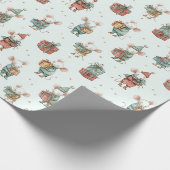 Whimsical Kerst Muizen Inpakpapier (Hoek)