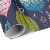 Whimsical Kerst Ornament Cadeaupapier (Rol Hoek)