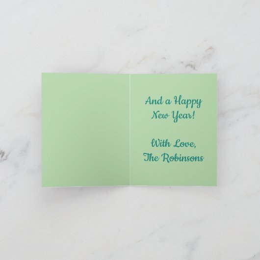 Whimsical Kerst Palmboom Tropisch Strand Levendig Feestdagen Kaart (Binnen)