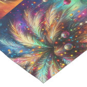 Whimsical Kerst Palmboom Tropisch Strand Levendig Korte Tafelloper (Hoek)