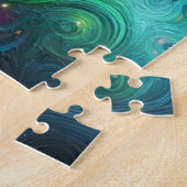 Whimsical Kerst Palmboom Tropisch Strand Levendig Legpuzzel (Zijkant)