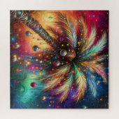 Whimsical Kerst Palmboom Tropisch Strand Levendig Legpuzzel (Horizontaal)