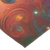 Whimsical Kerst Palmboom Tropisch Strand Levendig Tafelkleed (Gekanteld)