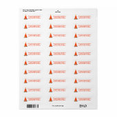 Whimsical Kerst Schattige Kleurrijke Xmas Tree Etiket (Full Sheet)