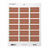 Whimsical Kerst Tijger Roze Adres Etiket (Full Sheet)