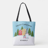 Whimsical-kerst Tote Bag (Achterkant)