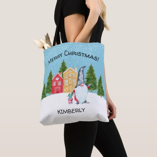 Whimsical-kerst Tote Bag (Dichtbij)