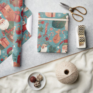 Whimsical Kerst Wrapping Paper Cadeaupapier