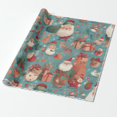 Whimsical Kerst Wrapping Paper Cadeaupapier (Uitgerold)