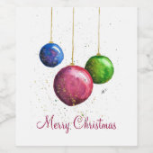 Whimsical Kerstbles Wijn Etiket (Enkel label)