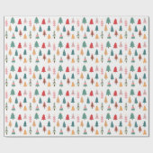 Whimsical-kerstbomen Cadeaupapier (Vlak)