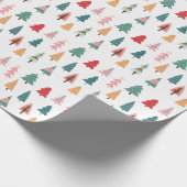 Whimsical-kerstbomen Cadeaupapier (Hoek)