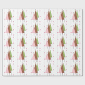 Whimsical-kerstbomen Cadeaupapier (Vlak)