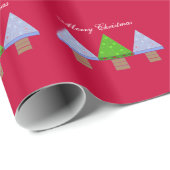 Whimsical-kerstbomen Cadeaupapier (Rol Hoek)