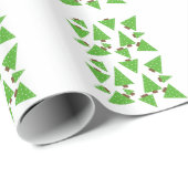 Whimsical-kerstbomen Cadeaupapier (Rol Hoek)