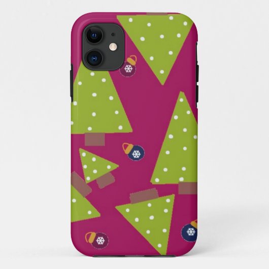 Whimsical-kerstbomen Case-Mate iPhone Case (Achterkant)