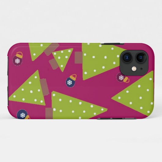 Whimsical-kerstbomen Case-Mate iPhone Case (Achterkant (horizontaal))