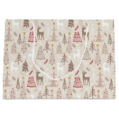 Whimsical-kerstbomen en rendierbomen groot cadeauzakje (Voorkant)