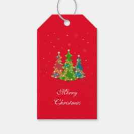 Whimsical Kerstbomen Feestelijke Gift Labels Cadeaulabel