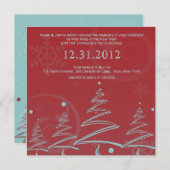 Whimsical kerstbomen - nieuwjaarsfeest kaart (Voorkant / Achterkant)