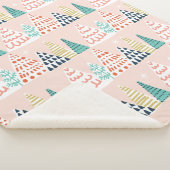 Whimsical-kerstbomen Sherpa Deken (3/4)